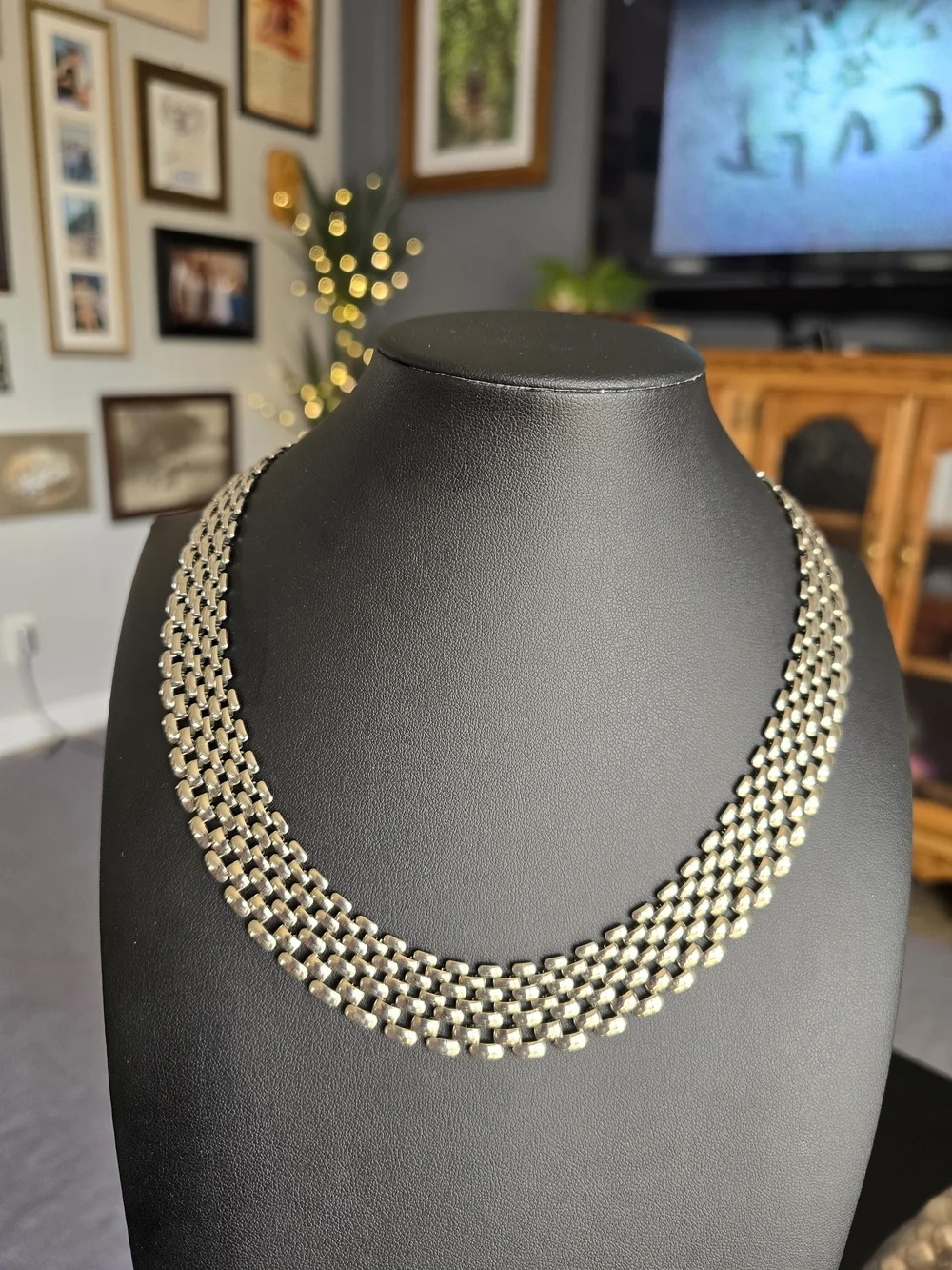 Classic Multi-Strand Silver-Tone Women's Necklace - Picture 1 of 9